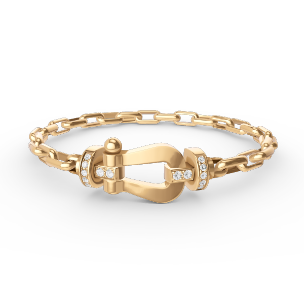 [AURORA]FORCE GROSSES METALLARMBAND MIT HUFEISENVERSCHLUSS