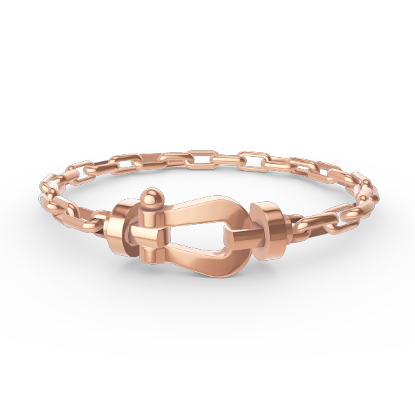 [AURORA]FORCE GROSSES METALLARMBAND MIT HUFEISENVERSCHLUSS