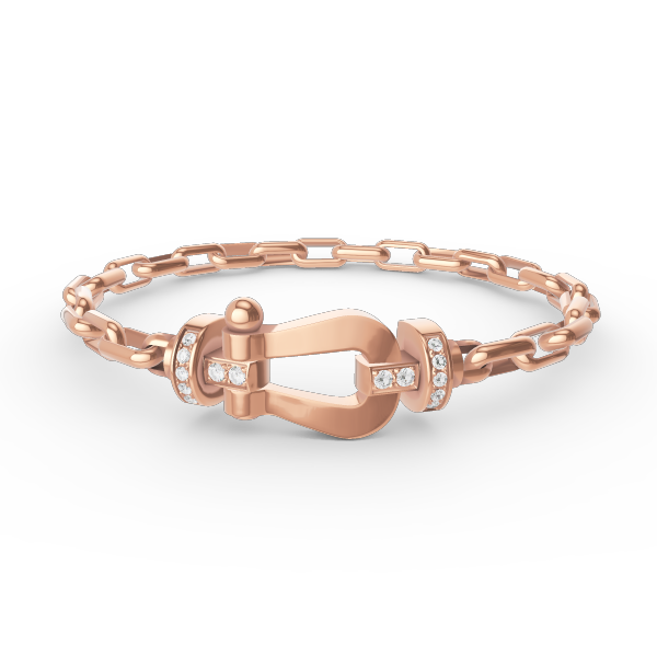 [AURORA]FORCE GROSSES METALLARMBAND MIT HUFEISENVERSCHLUSS