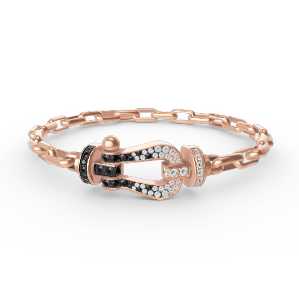 [AURORA]FORCE GROSSES METALLARMBAND MIT HUFEISENVERSCHLUSS