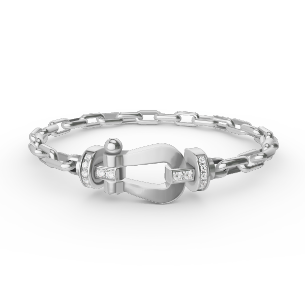 [AURORA]FORCE GROSSES METALLARMBAND MIT HUFEISENVERSCHLUSS