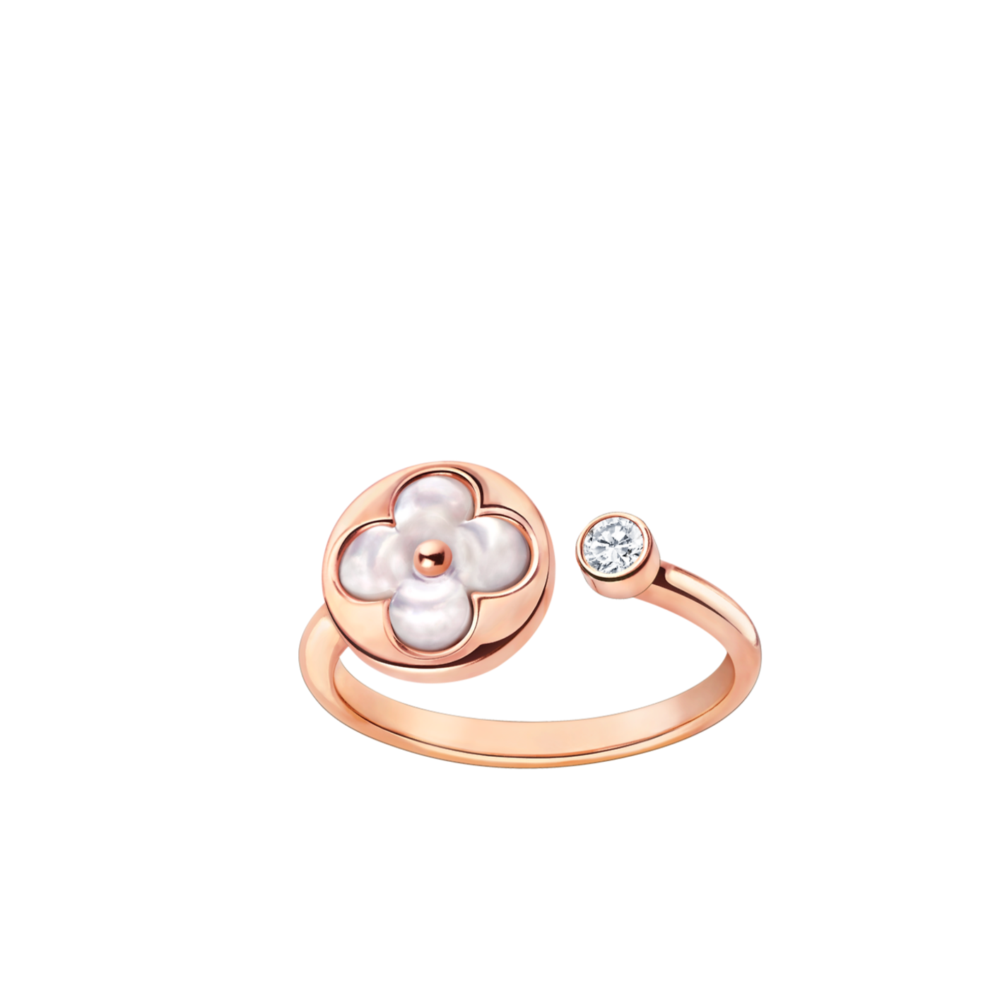 [Aurora]SUN 1 DIAMOND PINK MOP RING