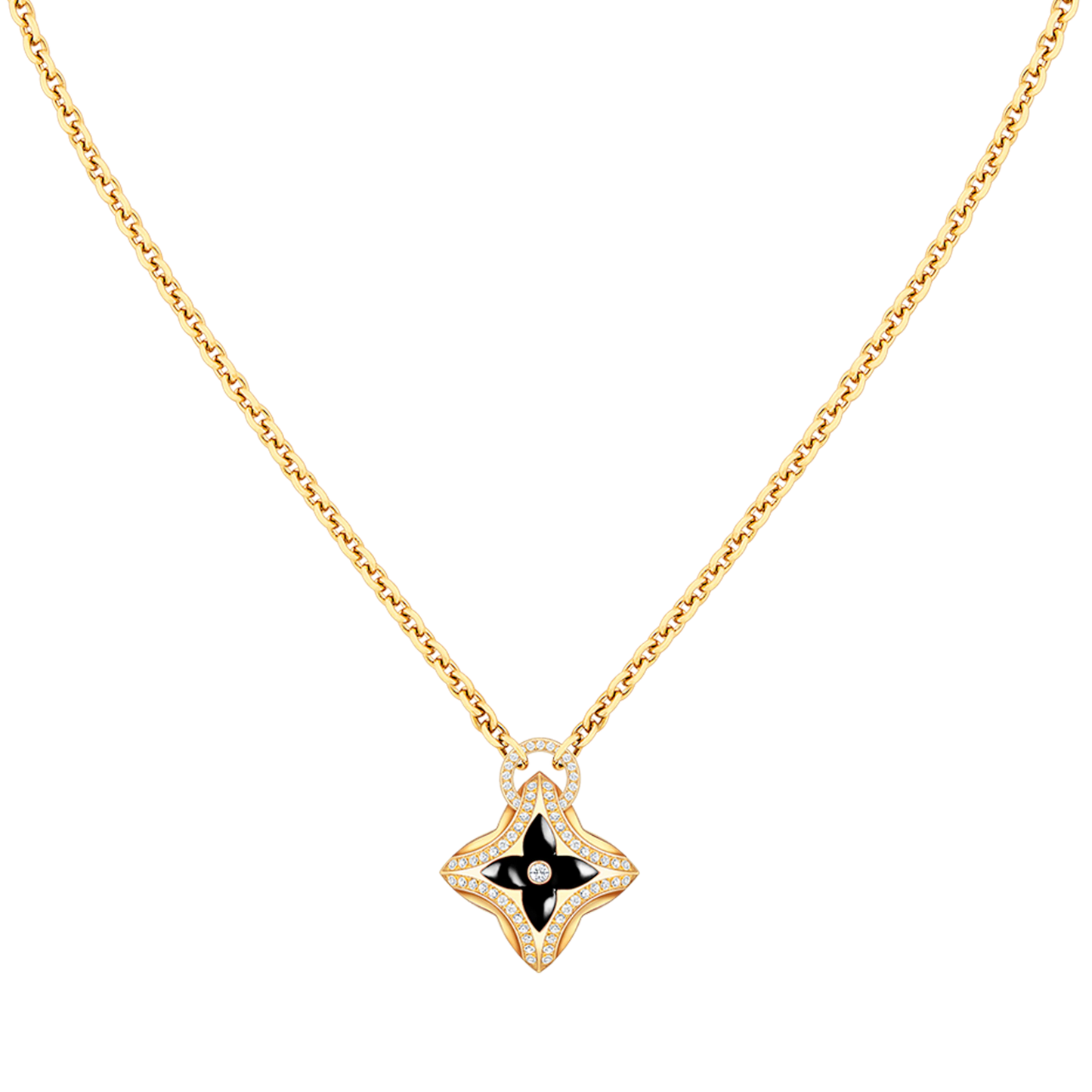 [Aurora]STAR PEDANT PINK GOLD DIAMOND NECKLACE