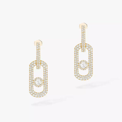 [AURORA]So Move XL Pave_-Set Diamond Pendant Earrings