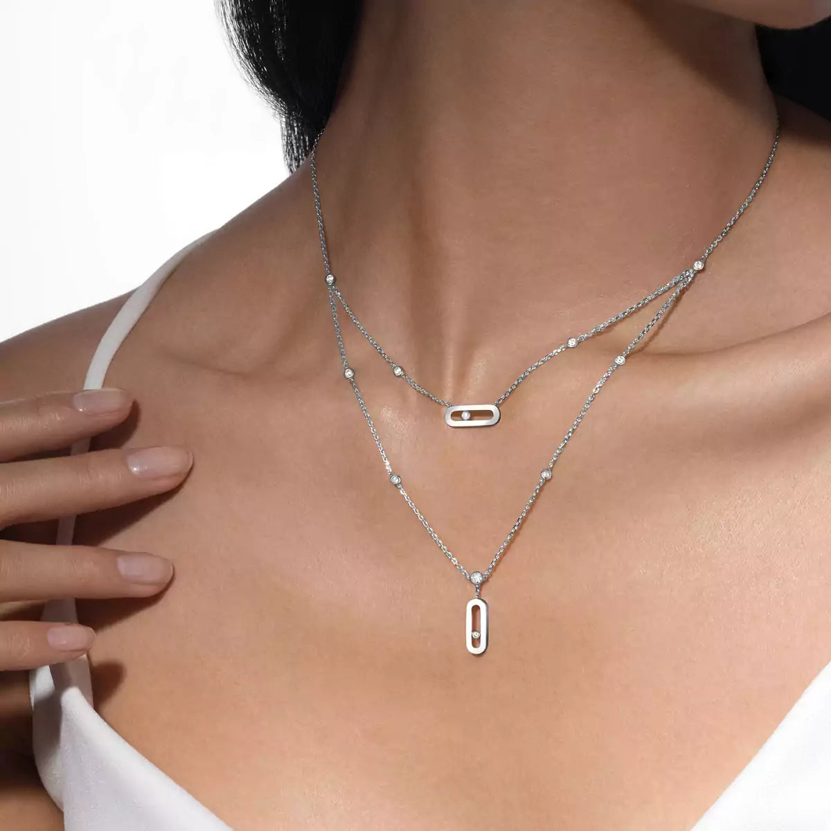 [AURORA] Move Uno Diamond Necklace