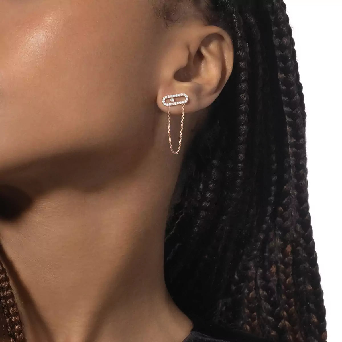 [AURORA]Move Uno Diamond Earrings