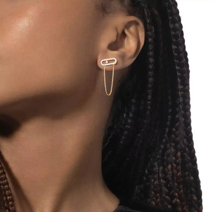 [AURORA]Move Uno Diamond Earrings