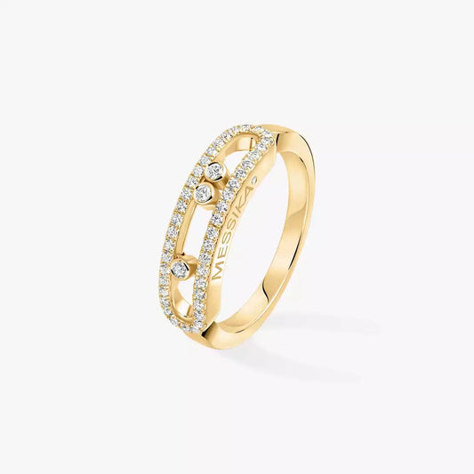 [AURORA] Baby Move Gold Diamond Pave_ Ring