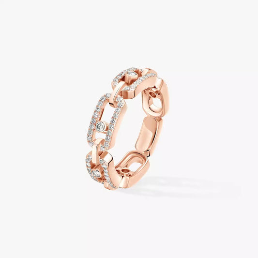 [AURORA]Move Link Pave_-Set Diamond Ring in Gold
