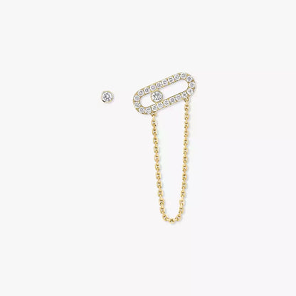 [AURORA]Move Uno Diamond Earrings