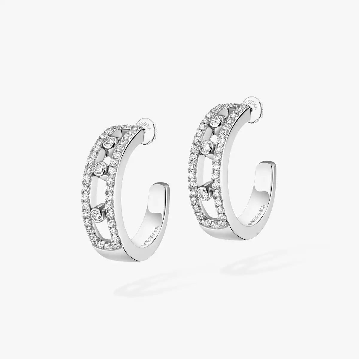 [AURORA]Diamond Pave_ Hoop Earrings Move