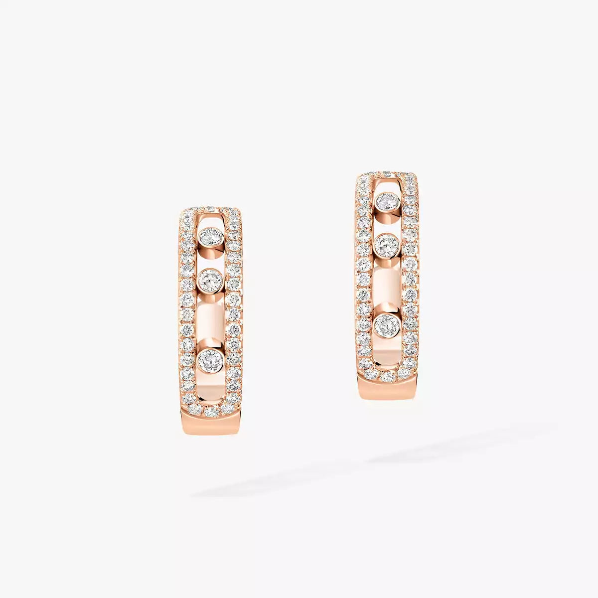 [AURORA]Diamond Pave_ Hoop Earrings Move