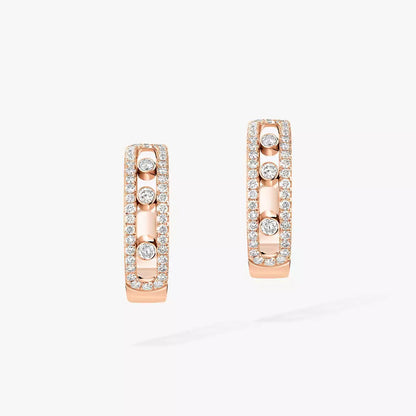 [AURORA]Diamond Pave_ Hoop Earrings Move