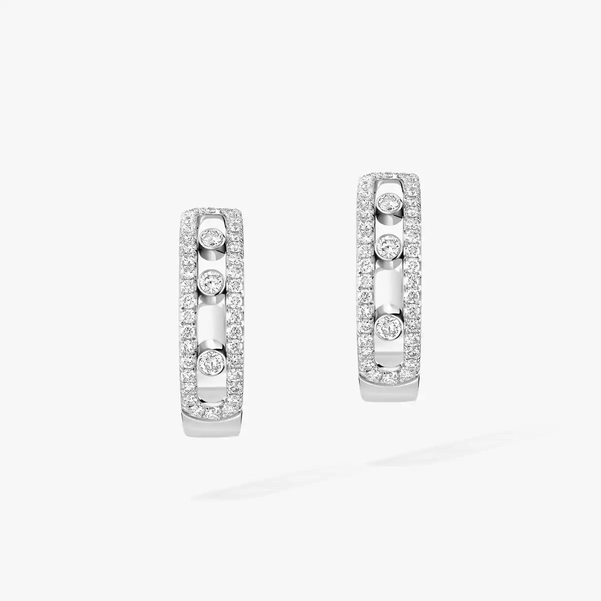 [AURORA]Diamond Pave_ Hoop Earrings Move