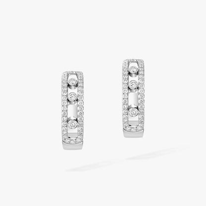 [AURORA]Diamond Pave_ Hoop Earrings Move