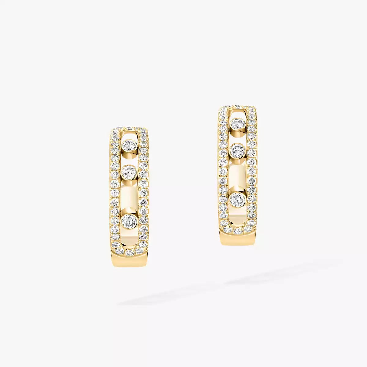 [AURORA]Diamond Pave_ Hoop Earrings Move