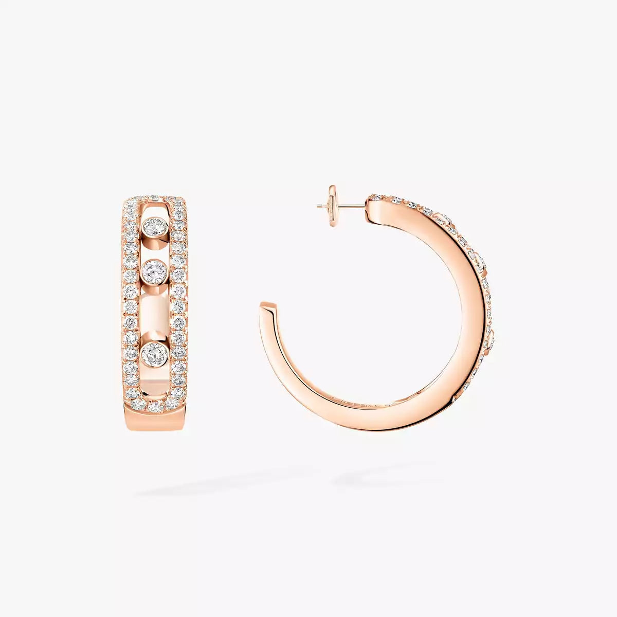 [AURORA]Diamond Pave_ Hoop Earrings Move
