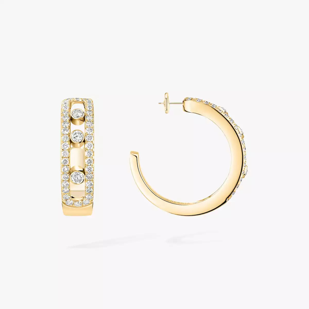 [AURORA]Diamond Pave_ Hoop Earrings Move