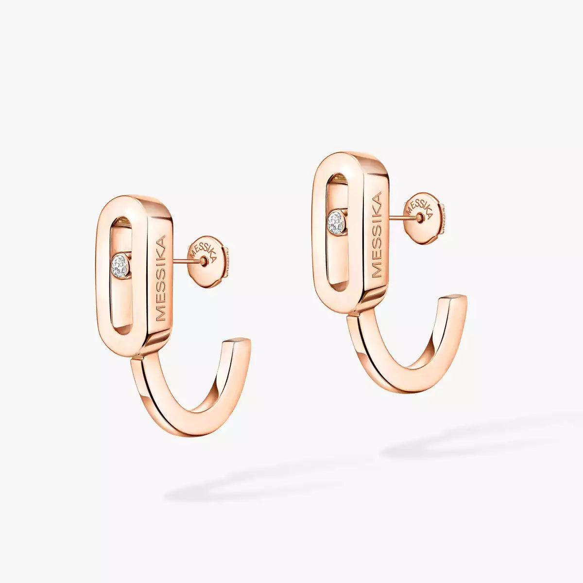 [AURORA]Diamond Mini Hoop Earrings Move Classique
