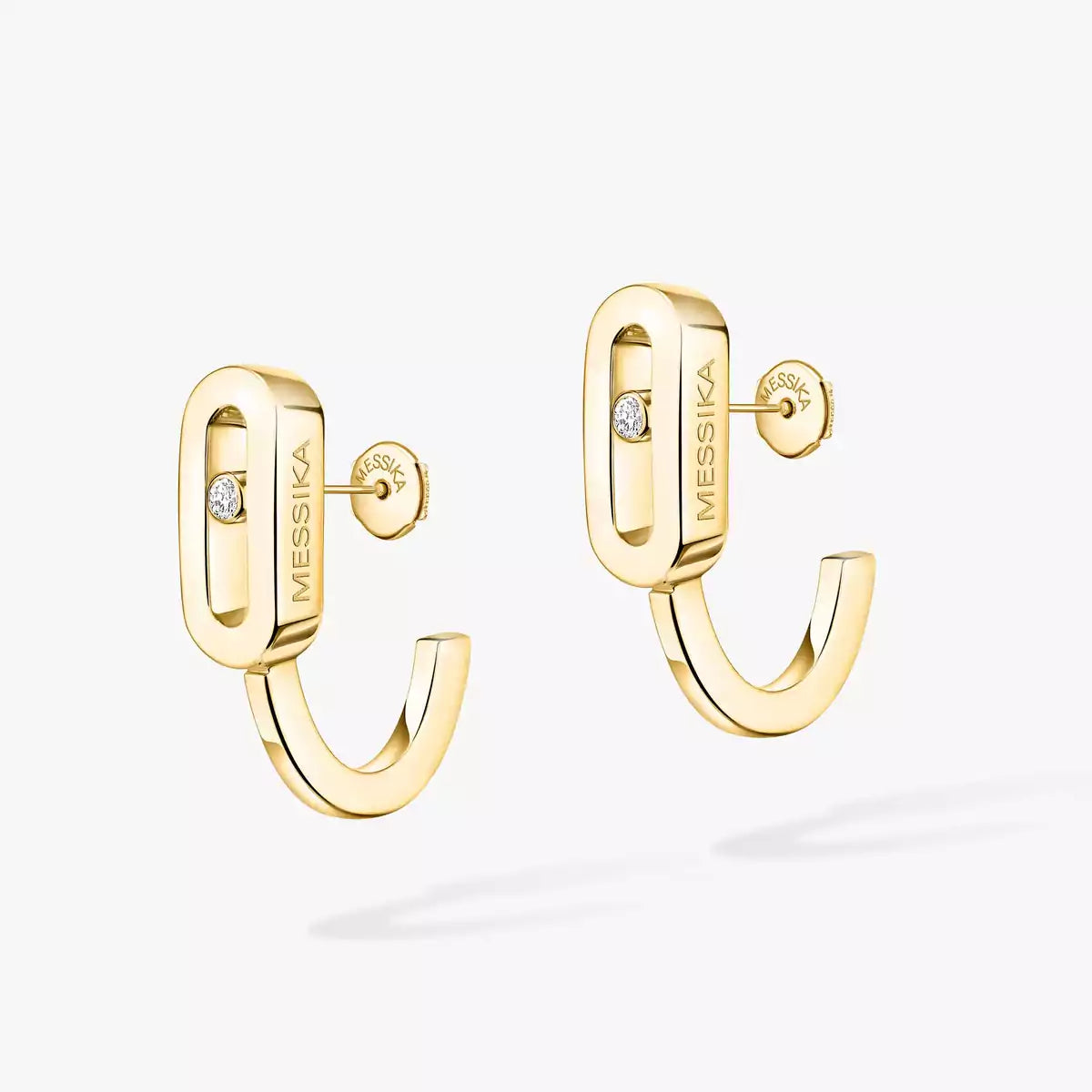 [AURORA]Diamond Mini Hoop Earrings Move Classique