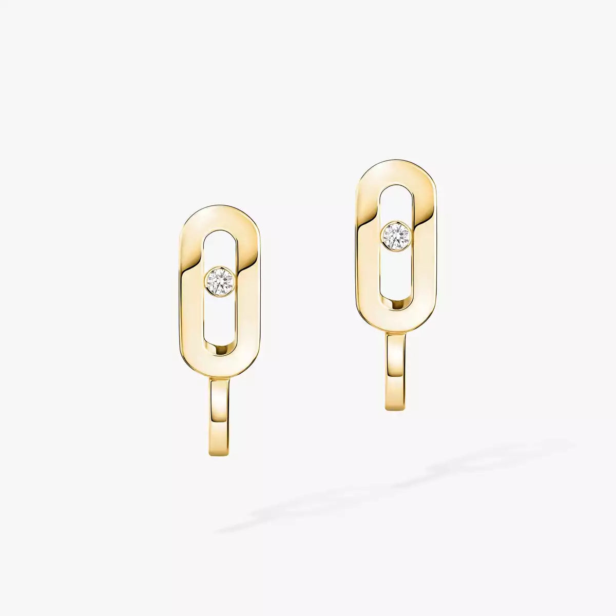[AURORA]Diamond Mini Hoop Earrings Move Classique