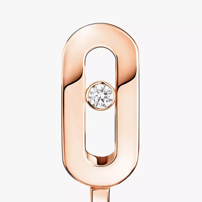 [AURORA]Diamond Mini Hoop Earrings Move Classique
