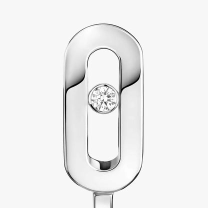 [AURORA]Diamond Mini Hoop Earrings Move Classique
