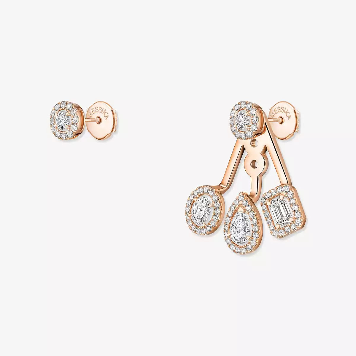 [AURORA] My Twin Trio  Diamond Earrings