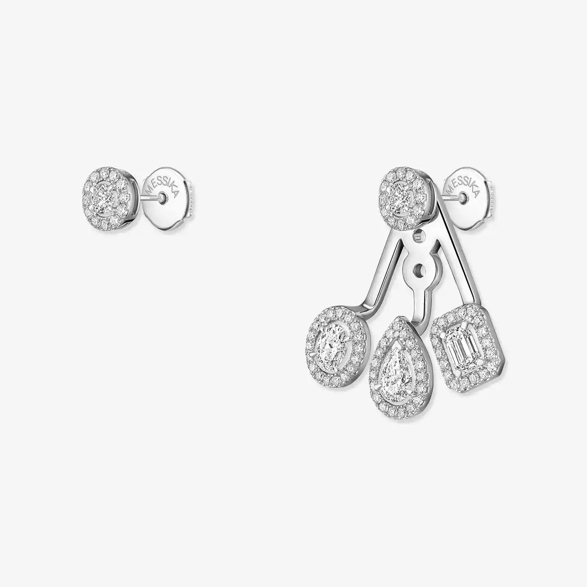 [AURORA] My Twin Trio  Diamond Earrings