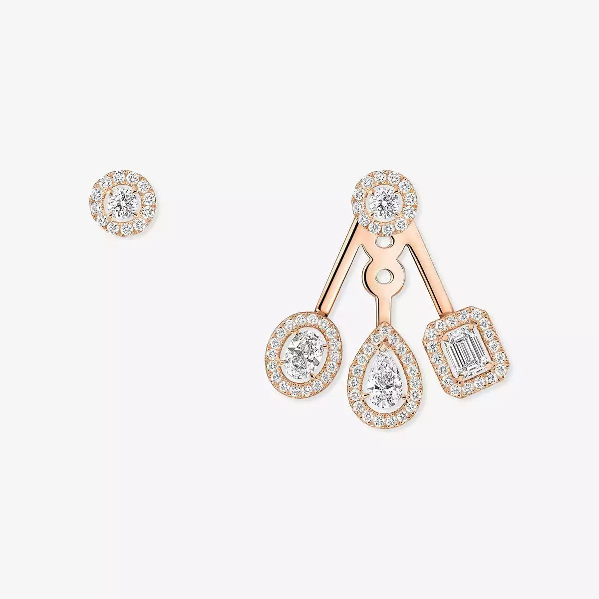 [AURORA] My Twin Trio  Diamond Earrings