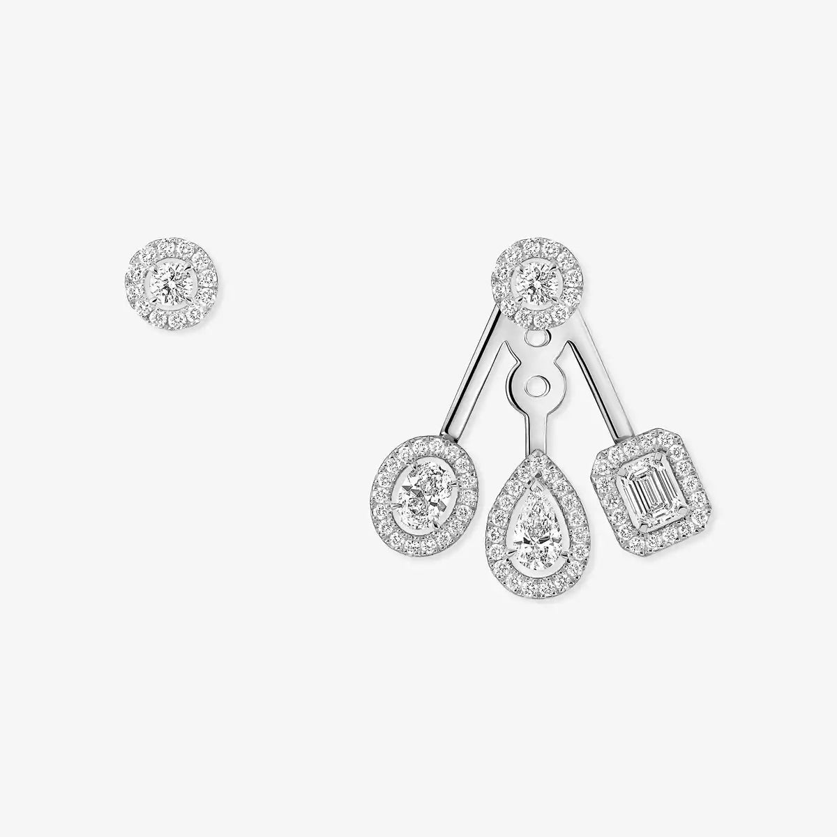 [AURORA] My Twin Trio  Diamond Earrings