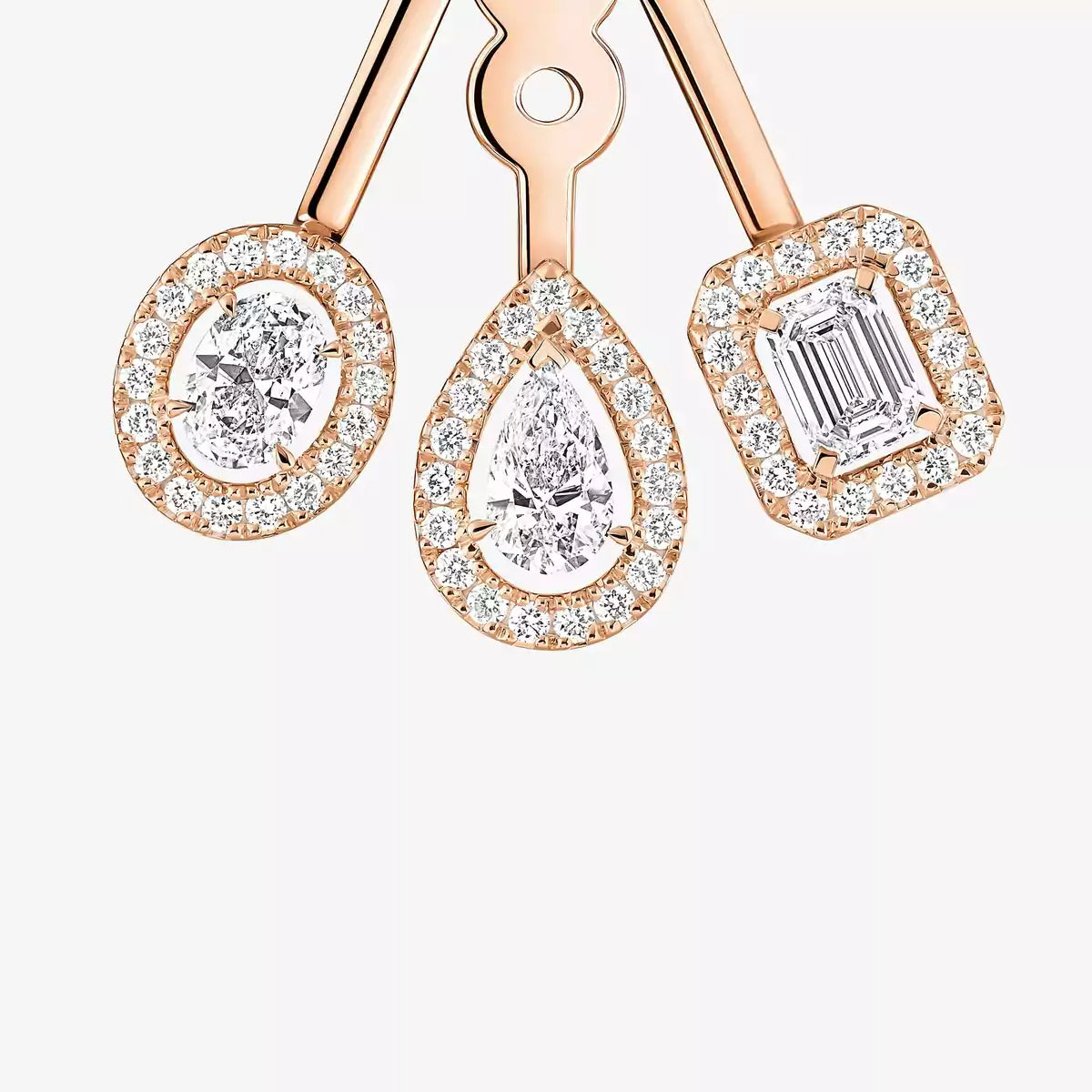 [AURORA] My Twin Trio  Diamond Earrings