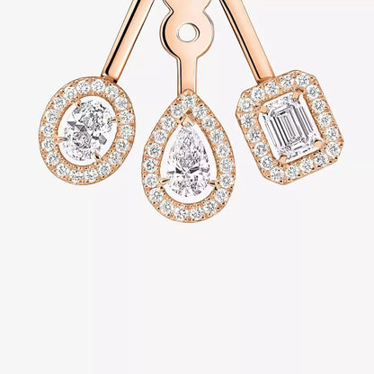 [AURORA] My Twin Trio  Diamond Earrings