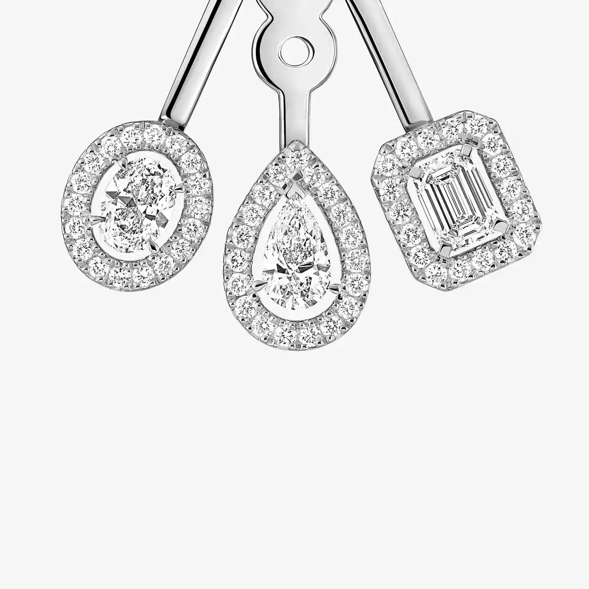 [AURORA] My Twin Trio  Diamond Earrings