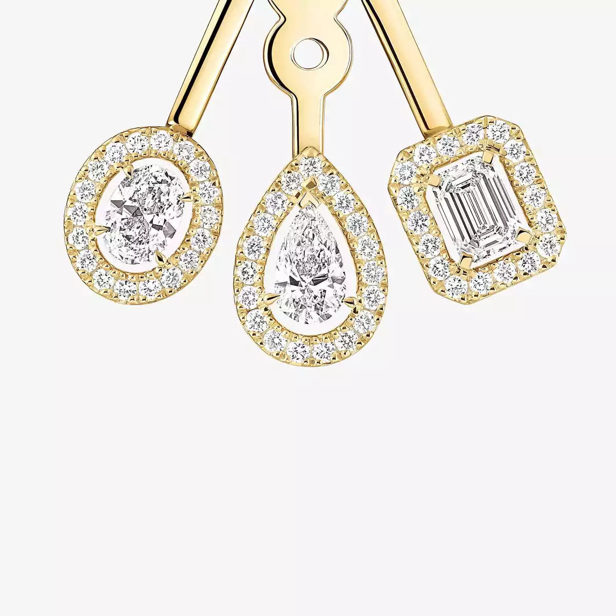 [AURORA] My Twin Trio  Diamond Earrings