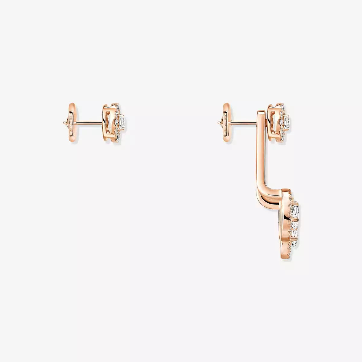 [AURORA] My Twin Trio  Diamond Earrings