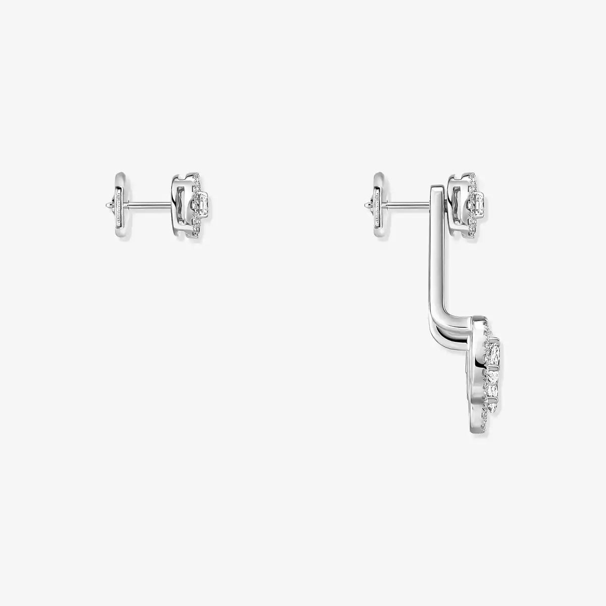 [AURORA] My Twin Trio  Diamond Earrings