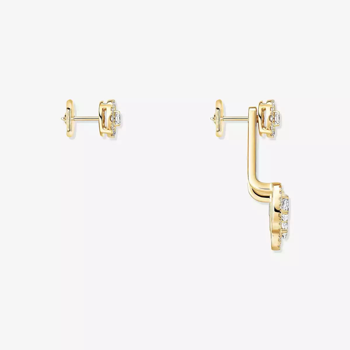 [AURORA] My Twin Trio  Diamond Earrings
