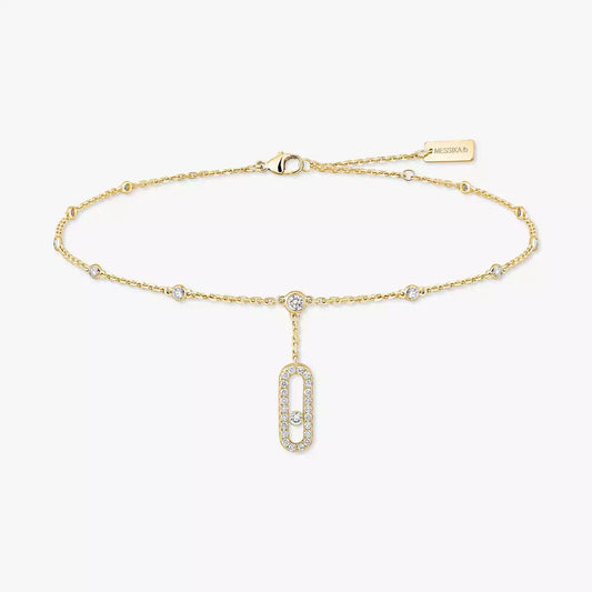 [AURORA] Move Uno pavé ankle bracelet
