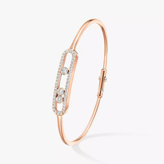 [AURORA]Move Pavé Diamond Bangle Bracelet M