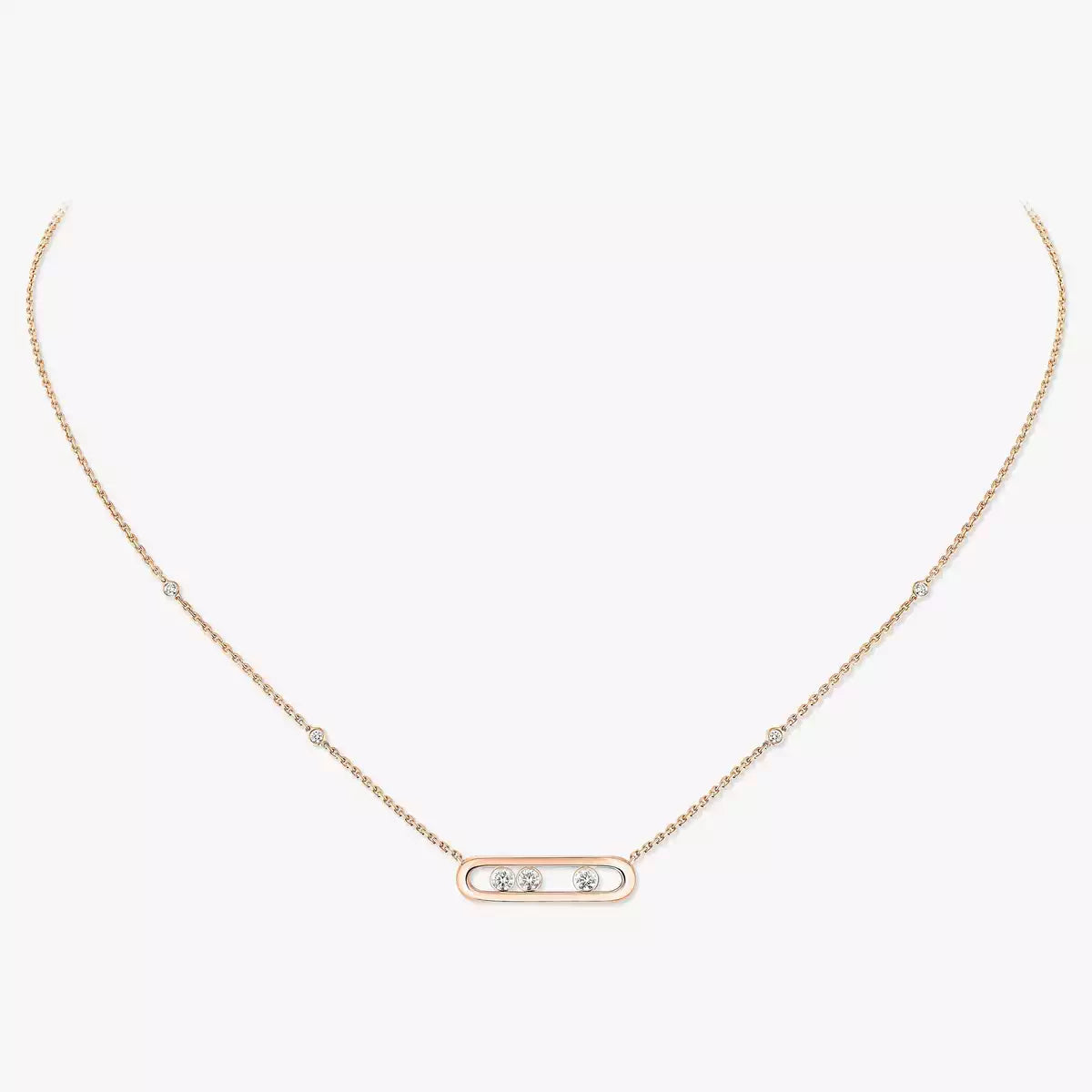 [AURORA] Baby Move Gold Diamond Necklace