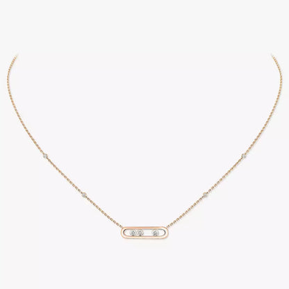 [AURORA] Baby Move Gold Diamond Necklace