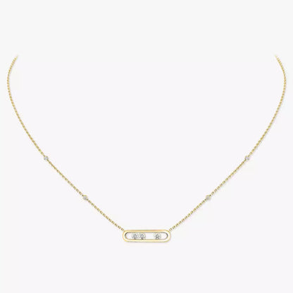 [AURORA] Baby Move Gold Diamond Necklace