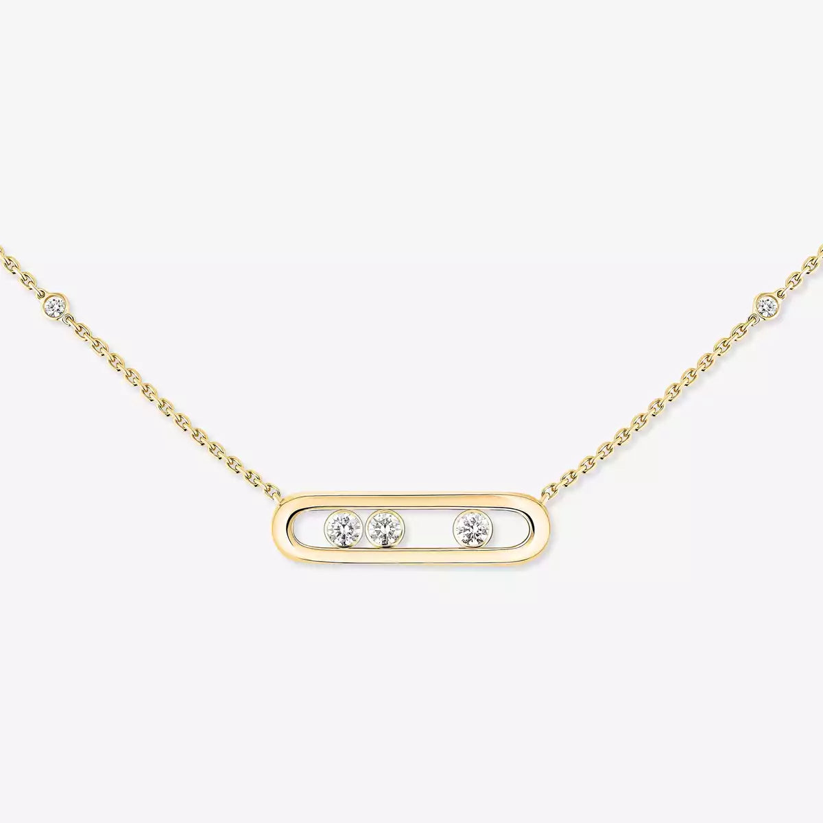 [AURORA] Baby Move Gold Diamond Necklace