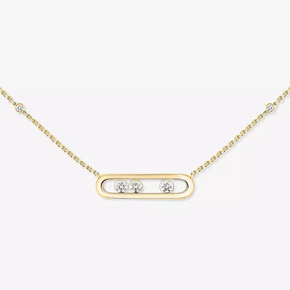 [AURORA] Baby Move Gold Diamond Necklace