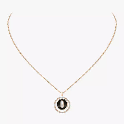 [AURORA]Lucky Move Diamond Necklace in Rose Gold and White Mother-of-Pearl