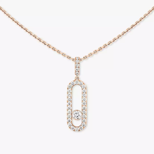 [AURORA]Move Uno Diamond Necklace in Rose Gold