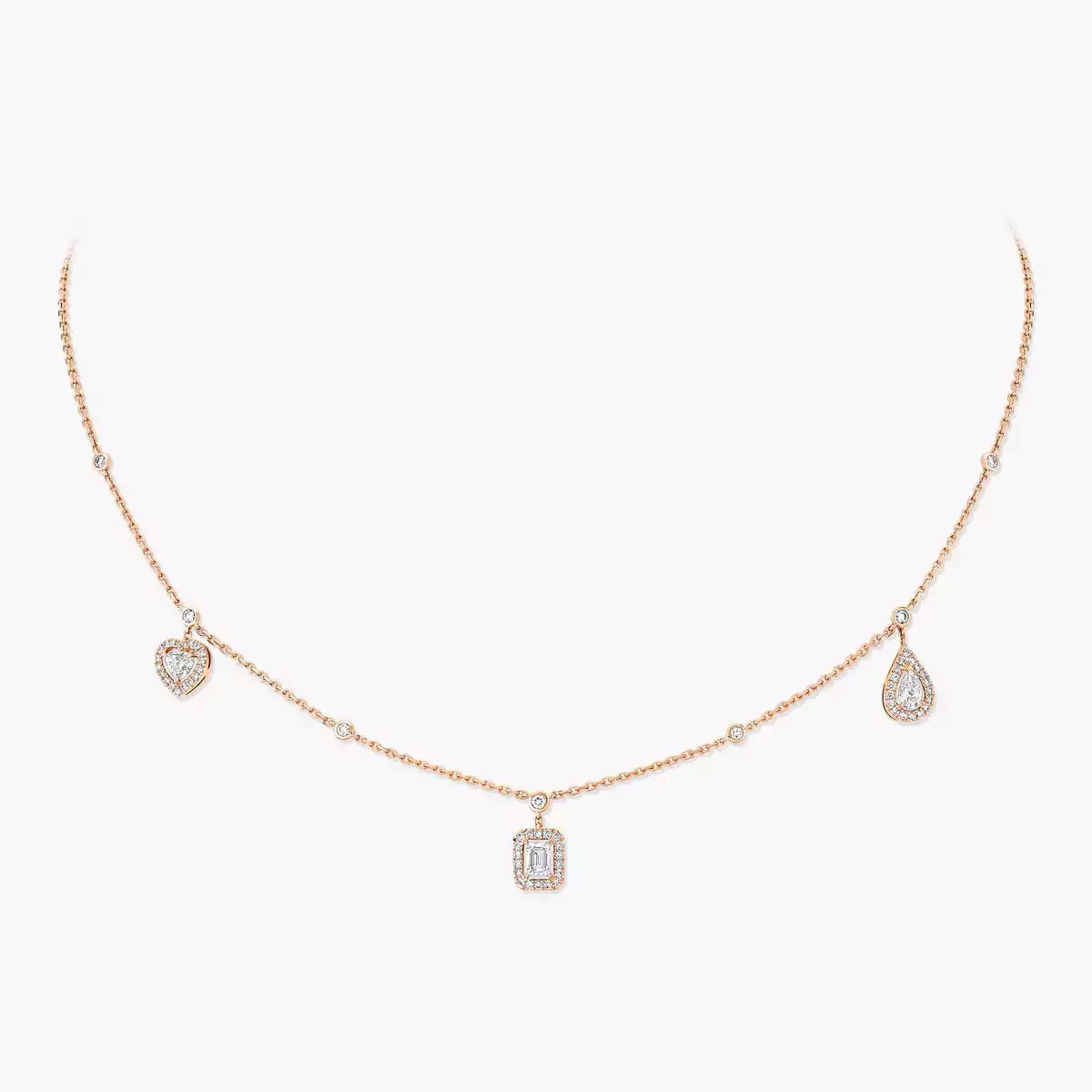 [AURORA]My Twin Diamond Necklace in Silver