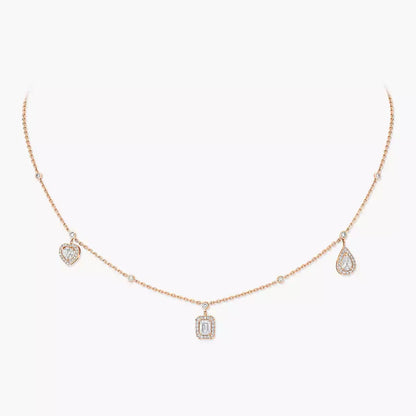 [AURORA]My Twin Diamond Necklace in Silver