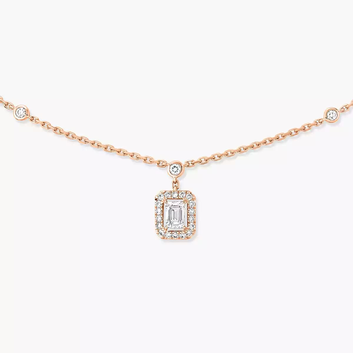 [AURORA]My Twin Diamond Necklace in Silver